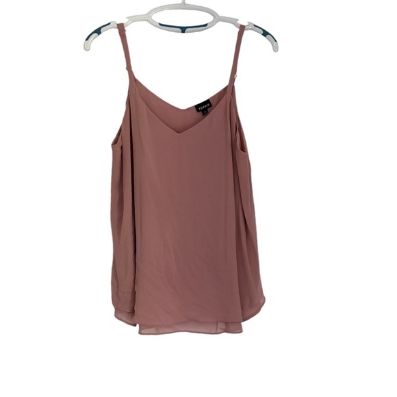 torrid Tops - Torrid Dusty Rose Pink Georgette Cami Tank Top Adjustable Straps Size 0 L XL